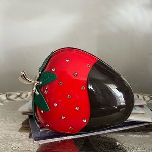 Kate Spade Chocolate Strawberry Shaped Handbag, missing chain.